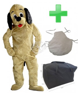 Kostüm Hund Maskottchen 33 + Kissen + Tasche "L" (Promotion)