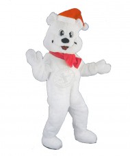 Kostüm Eisbär Maskottchen 6 Rot (Hochwertig)