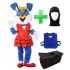 Kostüm Hasen 16 + Kühlweste "Blue M24" + Tasche "Star" + Hygiene Maske (Hochwertig)