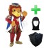 Kostüm Löwe 15 + Tasche "L2" + Hygiene Maske (Hochwertig)