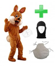 Angebot Oster Hasen Kostüm Braun + Kissen + Hygiene Maske (Promotion Qualität)