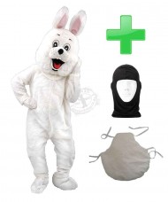 Angebot Oster Hasen Kostüm Weiß + Kissen + Hygiene Maske (Promotion Qualität)