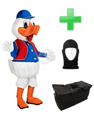 Kostüm Ente 1 + Tasche "Star" + Hygiene Maske (Hochwertig)