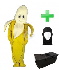 Kostüm Banane  + Tasche "Star" + Hygiene Maske (Hochwertig)