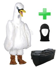 Kostüm Schwan 2 + Tasche "XL" + Hygiene Maske (Hochwertig)