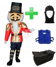 Nussknacker Kostüm + Kühlweste "Blue M24" + Tasche "Star" + Hygiene Maske (Hochwertig)