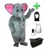 Kostüm Elefant 3 + Haube + Kissen + Tasche (Werbefigur)