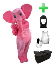 Kostüm Elefant 4 + Haube + Kissen + Tasche (Werbefigur)