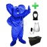 Kostüm Elefant 6 Blau + Haube + Kissen + Tasche (Professionell)