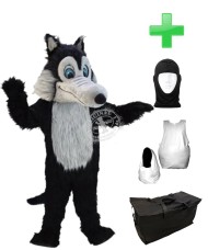 Kostüm Wolf 9 + Haube + Kissen + Tasche (Professionell)
