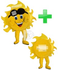 243c Logo Drucke "Vorne & Hinten" für Kostüm Sonne Maskottchen