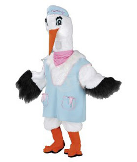 Kostüm Storch Maskottchen 1 (Hochwertig)