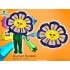 Kostüm Blume Violett Maskottchen (Hochwertig)