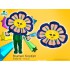 Kostüm Blume Violett Maskottchen (Hochwertig)