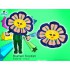 Kostüm Blume Violett Maskottchen (Hochwertig)