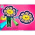 Kostüm Blume Violett Maskottchen (Hochwertig)