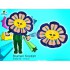Kostüm Blume Violett Maskottchen (Hochwertig)