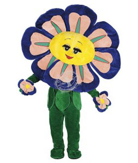 Kostüm Blume Violett Maskottchen (Hochwertig)