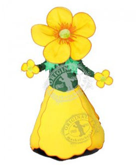 Kostüm Blume Gelb Maskottchen 3 (Hochwertig)
