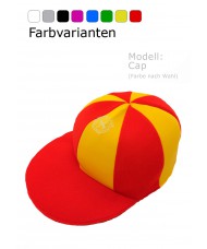 Extra Zubehör Mütze Modell "Cap" (Rot/Gelb oder Farbe nach Wahl)