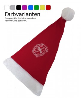 Weihnachtsmann Mütze XL für Kostüme "Hochwertig" (Rot)