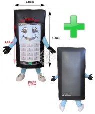 230c Logo Drucke "Vorne & Hinten" für Kostüm Telefon Lauffigur