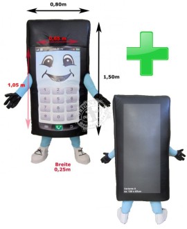 230c Logo Drucke "Vorne & Hinten" für Kostüm Telefon Lauffigur