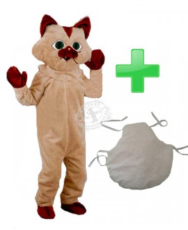 Kostüm Katze Maskottchen 15 + Kissen (Promotion)
