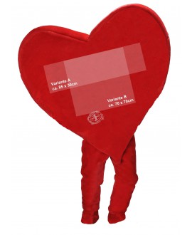 222c Logo Druck "Hinten" für Kostüm Herz Maskottchen