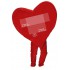 222h Logo Druck "Hinten" für Kostüm Herz Maskottchen