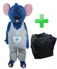 Kostüm Elefant Maskottchen 12 mit Logo & Tasche T2 (für DKSB Ortsverbände)