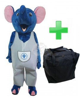 Kostüm Elefant Maskottchen 12 mit Logo & Tasche T2 (für DKSB Ortsverbände)