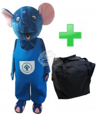 Kostüm Elefant Maskottchen 13 mit Logo & Tasche T2 (für DKSB Ortsverbände)