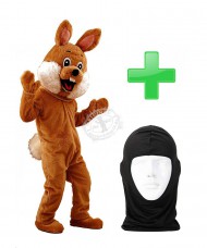 Hasen Kostüm Lauffigur braun 74p + Hygiene Maske (Promotion)