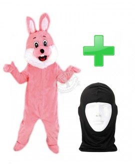 Hasen Kostüm Lauffigur rosa 74p + Hygiene Maske (Promotion)