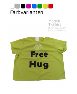 Ersatz Zubehör T-Shirt Modell "Einfach" mit Free Hug Schriftzug