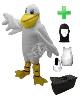 Kostüm Albatros 2 + Haube + Kissen + Tasche (Werbefigur)