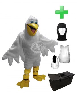 Kostüm Albatros 3 + Haube + Kissen + Tasche (Werbefigur)