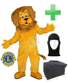 "Lions Club International" Löwen Kostüm + Tasche "L" + Hygiene Maske (Hochwertig)