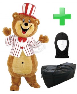 Kostüm Bär 22 + Tasche "XL" + Hygiene Maske (Hochwertig)