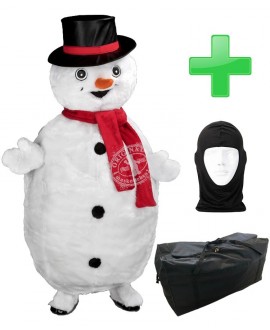 Kostüm Schneemann 1 + Tasche "XL" + Hygiene Maske (Hochwertig)