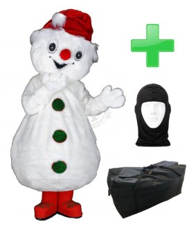 Kostüm Schneemann + Tasche "XL" + Hygiene Maske (Hochwertig)