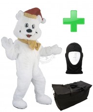 Kostüm Eisbär 6 + Tasche "Star" + Hygiene Maske (Hochwertig)