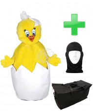 Kostüm Küken Crazy 9 + Tasche "Star" + Hygiene Maske (Hochwertig)