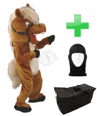 Kostüm Pferd 6 + Tasche "Star" + Hygiene Maske (Hochwertig)