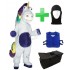 Kostüm Einhorn 2 + Kühlweste "Blue M24" + Tasche "Star" + Hygiene Maske (Hochwertig)