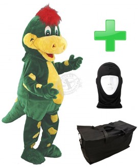 Kostüm Dino 4 + Tasche "Star" + Hygiene Maske (Hochwertig)