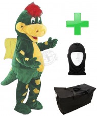 Kostüm Drache 5 + Tasche "Star" + Hygiene Maske (Hochwertig)