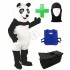 Kostüm Panda 2 + Kühlweste + Tasche Star + Hygiene Maske (Hochwertig)