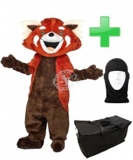 Kostüm Roter Panda + Tasche "Star" + Hygiene Maske (Hochwertig)